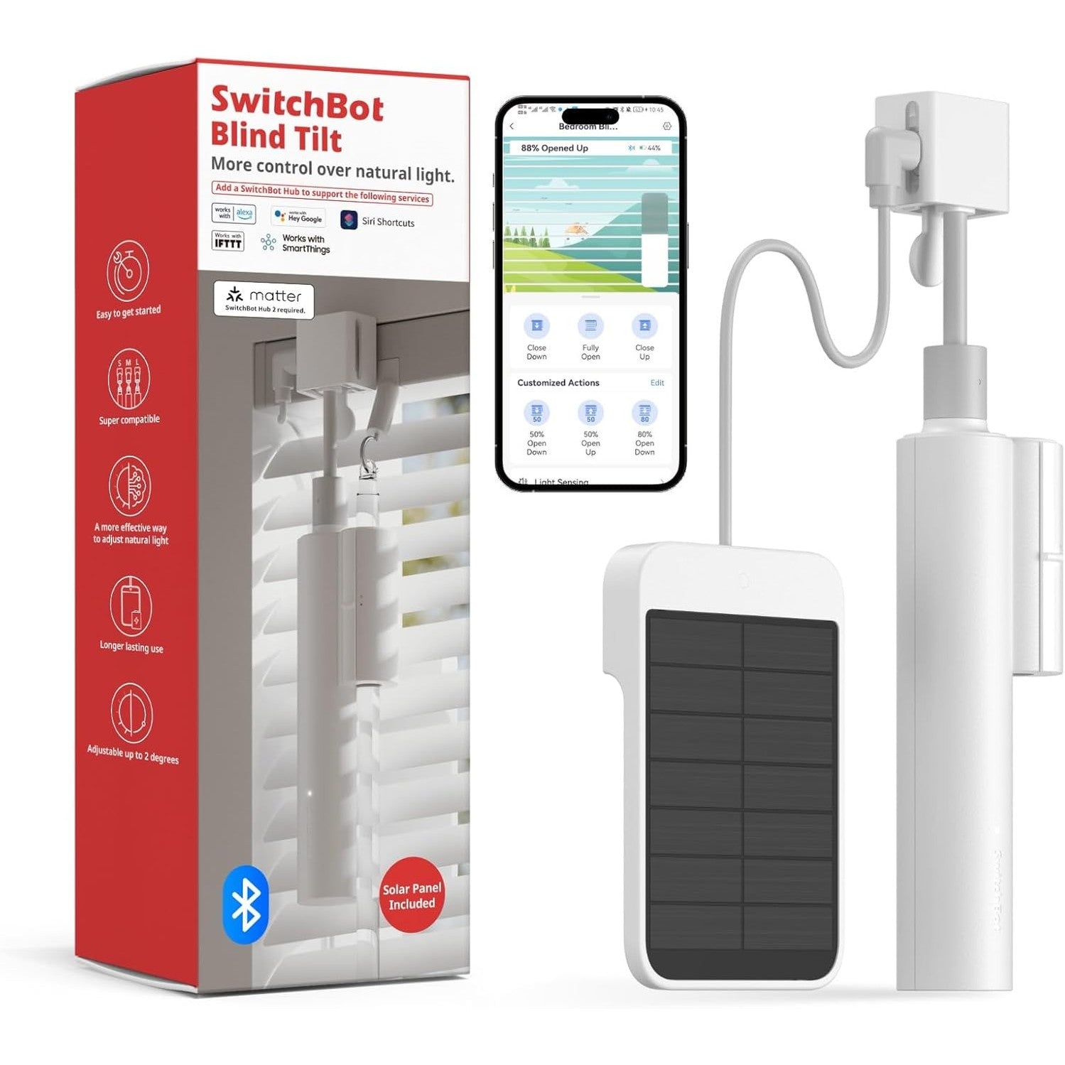 Upgrade your home with SwitchBot Smart Electric Blinds. Enjoy Bluetooth control, easy retrofitting, and blackout opacity for ultimate privacy.