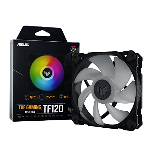 TUF Gaming - TF120 ARGB Case Fan, Aura Sync, PWM Control, Single Pack