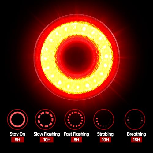 Tellegante - Smart Bike Tail Light with Brake Sensing, USB Rechargeable, 22 LEDs