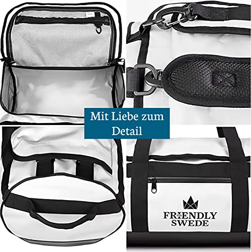 The Friendly Swede - Water-Resistant 3-Way Sports Duffle Bag for Travel & Gym