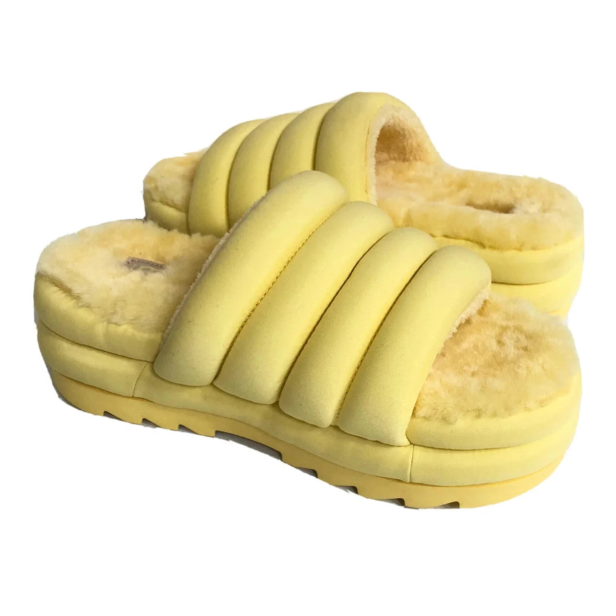Ugg Maxi Slide Banana Pudding Slide Slip on Puff Sandals Eu 41
