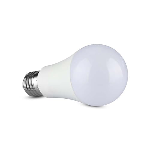 V-TAC - 8.5W E27 A60 LED Bulb, Warm White 3000K, Energy Efficient Replacement
