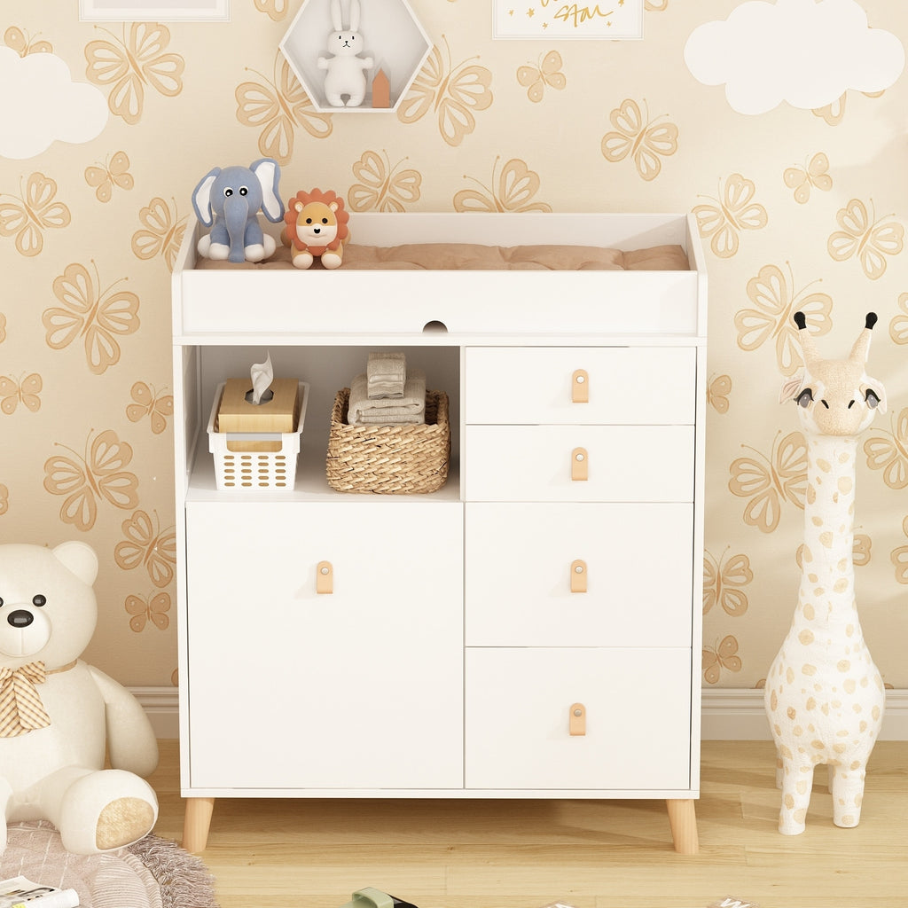 Kerrogee White Nursery Changing Station with Storage