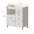 White nursery changing station with ample storage from Kerrogee