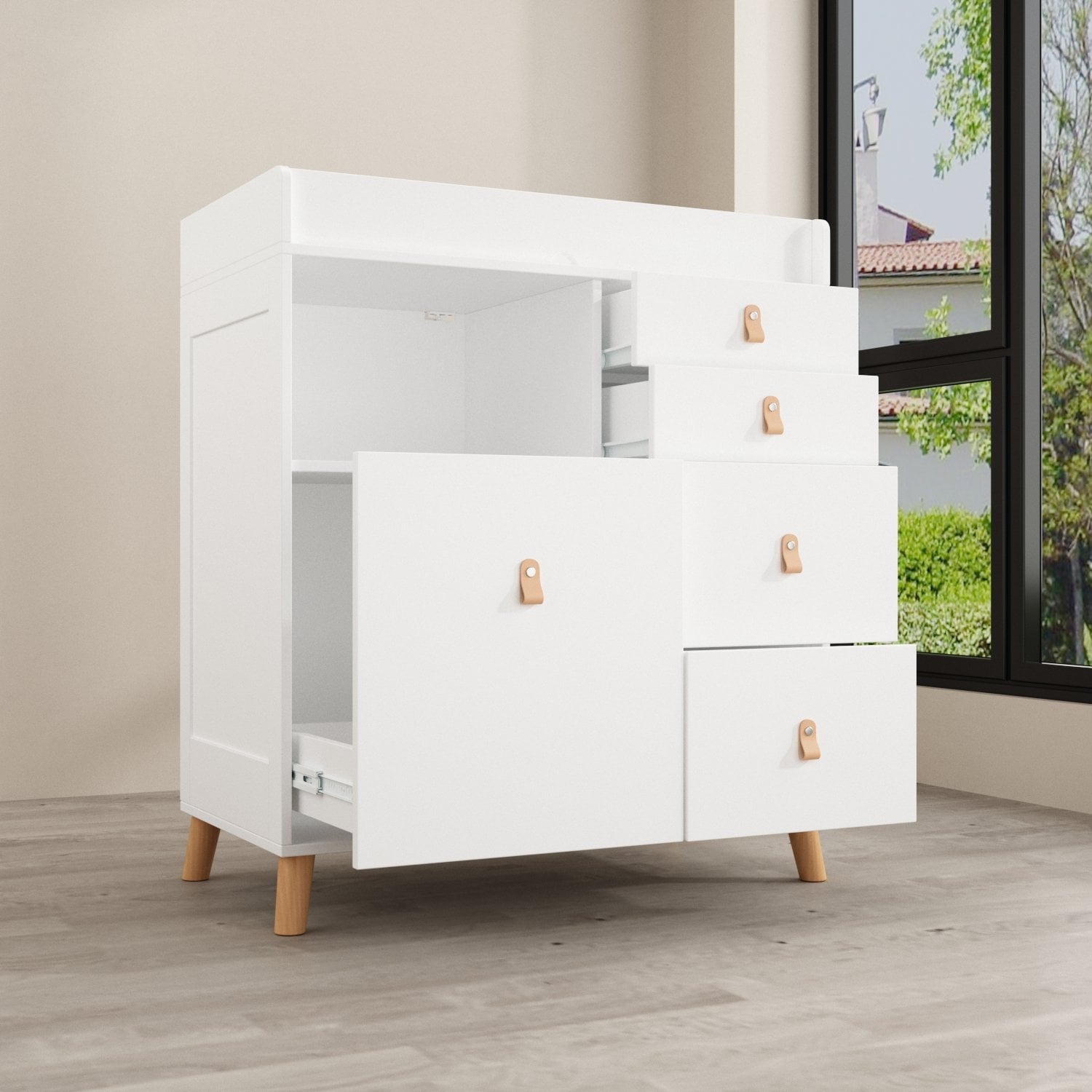 Kerrogee White Nursery Changing Station with Storage