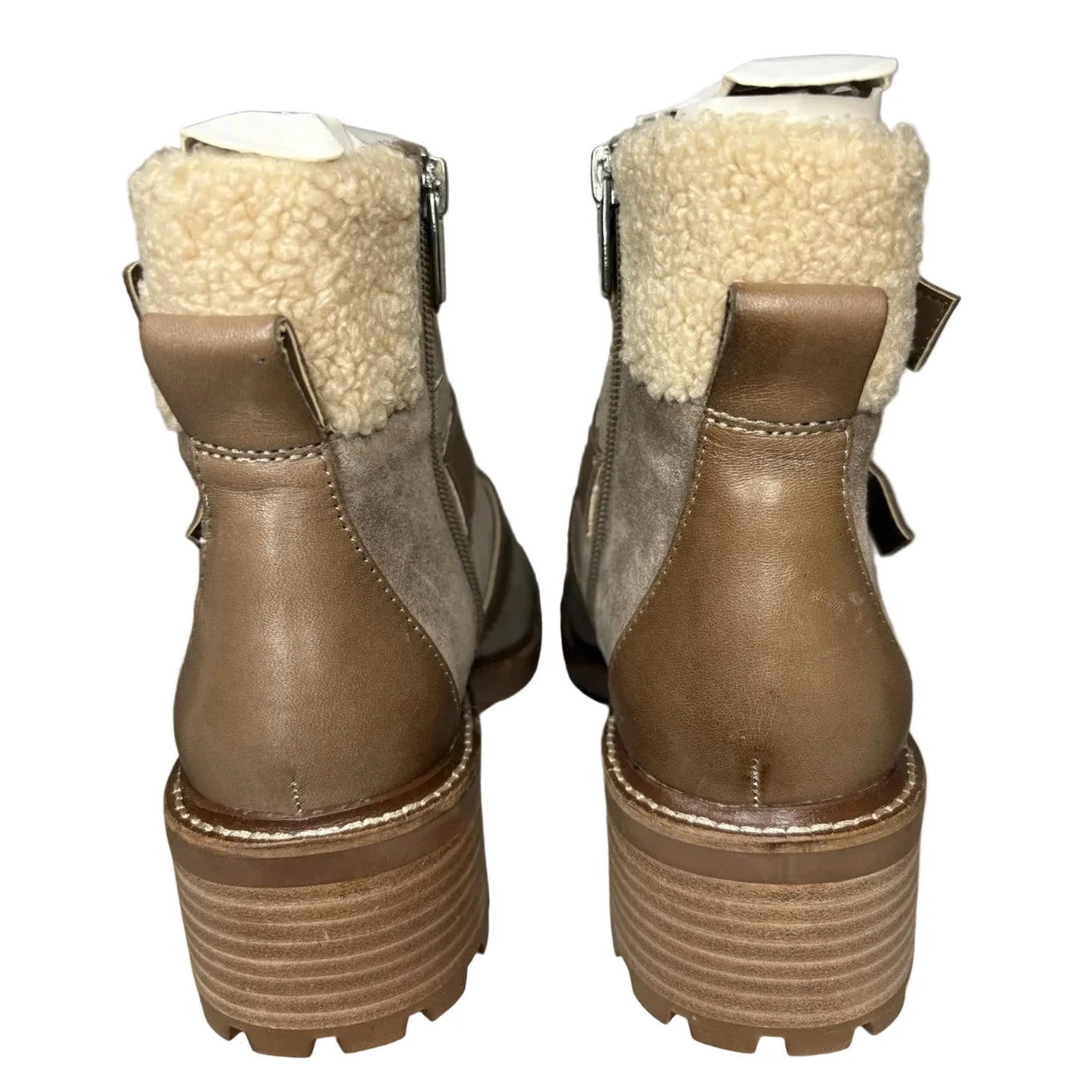 Vince Camuto Klerica Leather and Faux Fur Moto/hiker Boot Eu 40