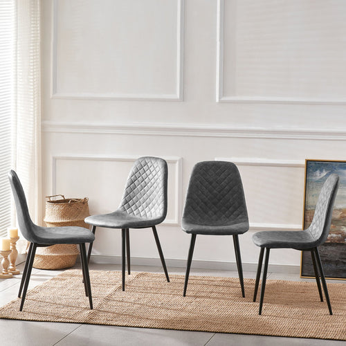 George Oliver Walpole Modern Upholstered Faux Leather Dining Chair
