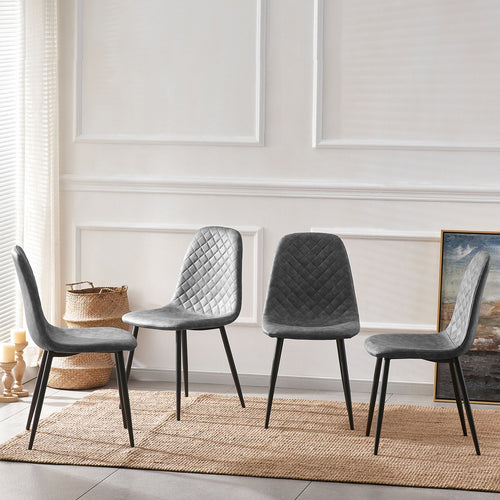 George Oliver Walpole modern upholstered faux leather dining chair