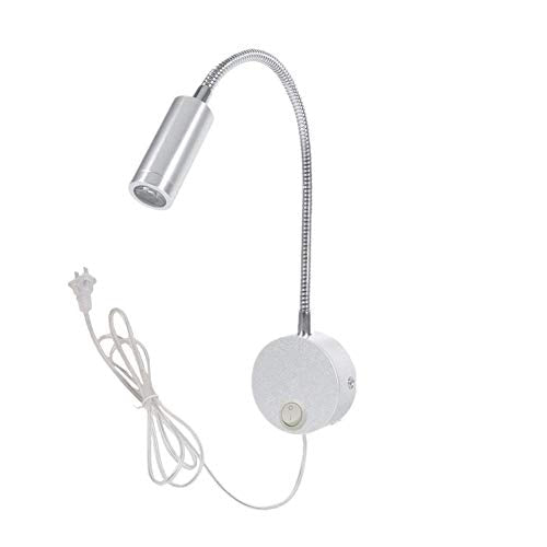 Wefoonlo 3W Gooseneck LED Wall Light for Reading and Work