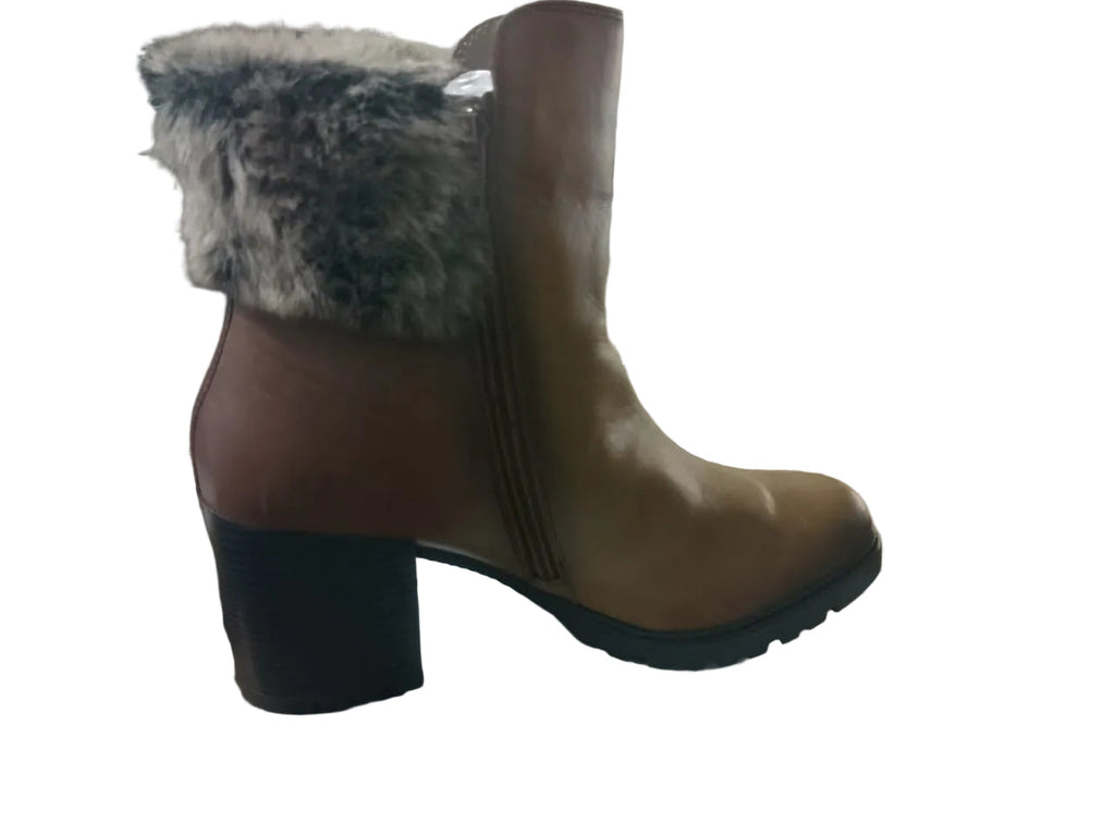 Bugatti Women's Brown Leather Insulated Ankle Boots 41