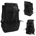 Ytljj Breathable Foldable Dog Backpack for small pets, black color. Perfect travel bag for dogs and cats, lightweight and convenient.