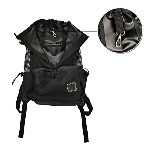 Ytljj - Breathable Foldable Dog Backpack, Travel Bag for Pets, Black, S