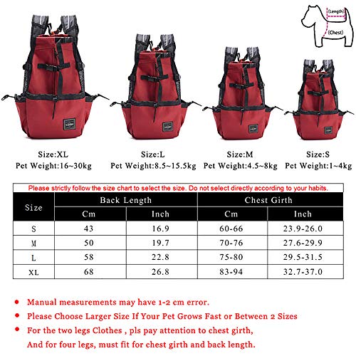 Ytljj - Breathable Foldable Dog Backpack, Travel Bag for Pets, Black, S