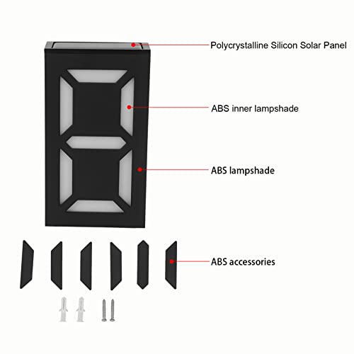 Yuecoom - Solar House Number Light, Wireless, 8 Modes, Modern Design, 2 Colors