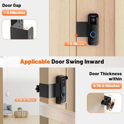 Zkhxhtg - Outdoor Video Doorbell Holder with Anti-Theft Design & Adjustable Angle
