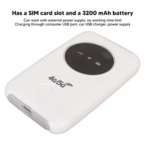 Zyyini - 4G LTE Portable Hotspot, 300Mbps Speed, Unlocked 5G, Supports 10 Devices
