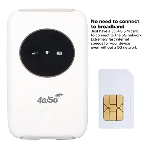 Zyyini - 4G LTE Portable Hotspot, 300Mbps Speed, Unlocked 5G, Supports 10 Devices