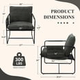 Hawsaiy Dark Gray Upholstered Accent Chair with Metal Frame