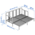 FYRESDAL White divan frameTwin size