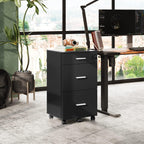 Devaise 3 Drawer Rolling Lockable File Cabinet