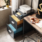 Devaise 3 Drawer Rolling Lockable File Cabinet