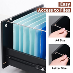 Devaise 3 Drawer Rolling Lockable File Cabinet