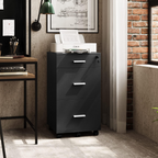 Devaise 3 Drawer Rolling Lockable File Cabinet