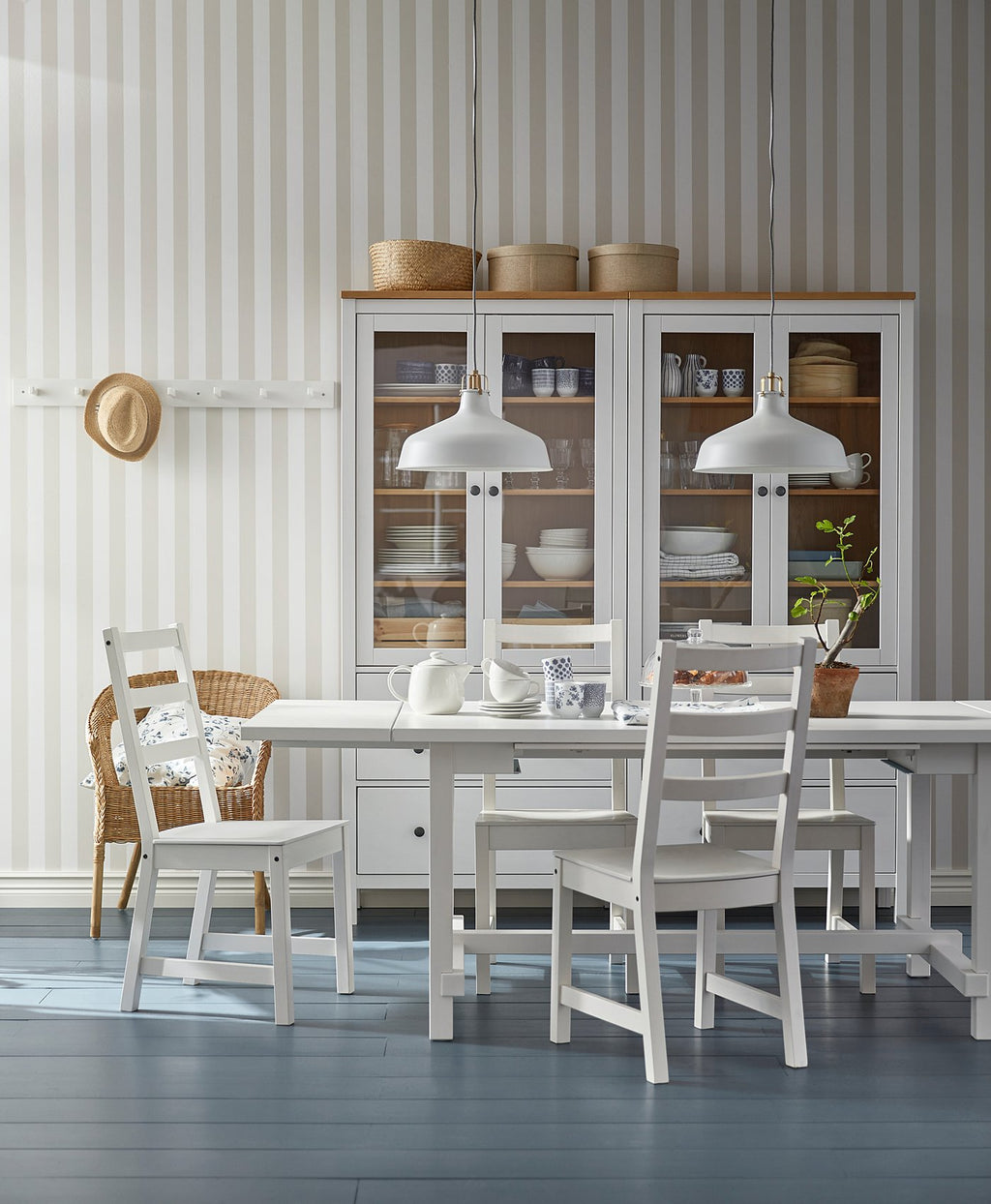 IKEA NORDVIKEN Ladder-Back Chair in White