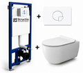 Hängewand WC set with a white spülrandless toilet and softclose seat