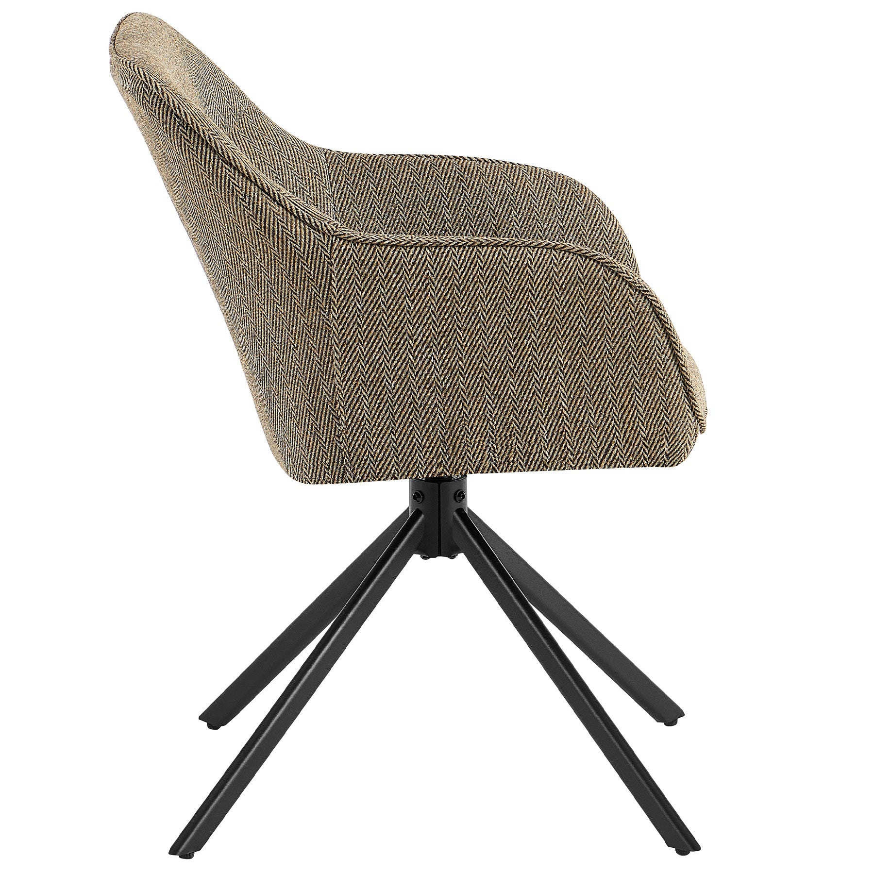 Casa Moro 360° Swivel Armchair with Backrest in Brown