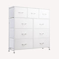 WLIVE Tall 9-Drawer Fabric Dresser with Wood Top